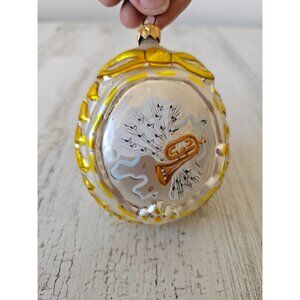 vintage Trumpet musical glass ornament Xmas tree